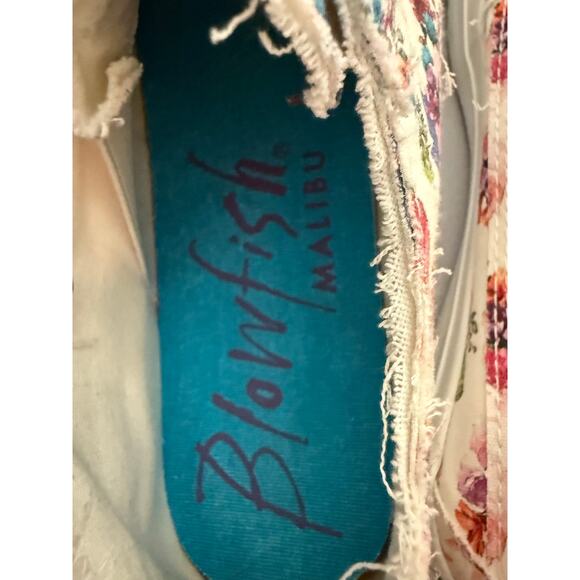 Blowfish Malibu Womens 8.5 Cottage Beach Floral Raw Slip On Canvas Sneaker Shoes - Picture 9 of 14